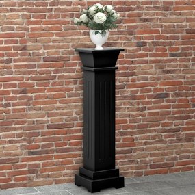 vidaXL Suporte p/ plantas pilar quadrado 17x17x66 cm MDF preto
