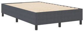 Cama Box Spring vidaXL Cinza Escuro 120x200 cm Tecido Cordinho