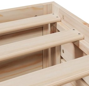 Cama sem colchão com gavetas 90x190 cm madeira de pinho maciça