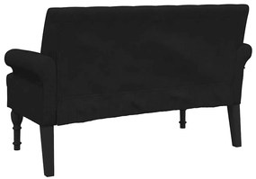 Banco com encosto 120x62x75,5 cm tecido preto