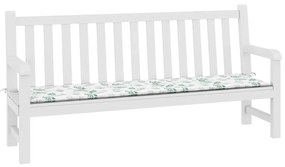Almofadão para banco de jardim 200x50x4 cm tecido padrão folhas