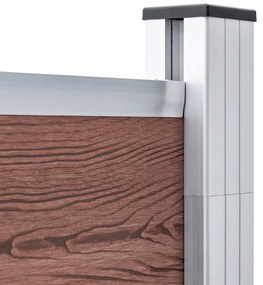 Painel de vedação para jardim 353x186 cm WPC castanho