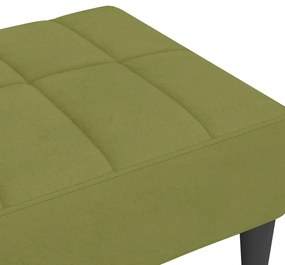 Apoio de pés 78x56x32 cm veludo verde-claro