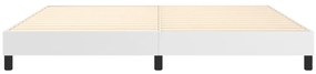Estrutura de cama 200x200 cm couro artificial branco
