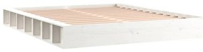 Estrutura de cama 120x200 cm madeira maciça branco