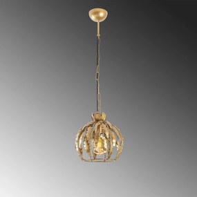 Chandelier Endustriyel – Dourado – 16 x 16 x 42 cm