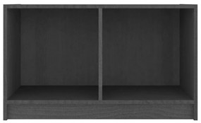 Móvel de TV 70x33x42 cm madeira de pinho maciça cinzento