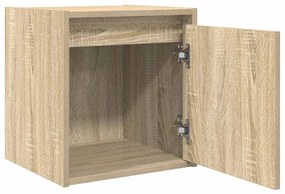 Mesa de cabeceira de parede 38x34x40 cm carvalho sonoma