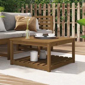 vidaXL Mesa de jardim 82,5x82,5x45 cm pinho maciço castanho-mel