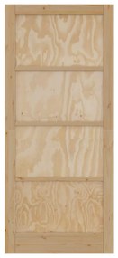 Porta Interior "ORKDAL" 93x211x4 cm Madeira Sólida de Pinheiro