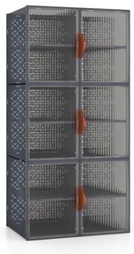 Carrinho de cesto de roupa suja de 3 andares com 4 rodas giratórias - Branco