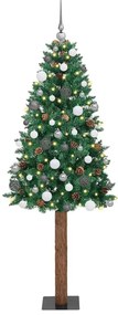 vidaXL Árvore de Natal Slim Verde 72 x 72 x 180 cm PVC
