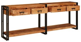 Mesas consola 2 pcs Castanho Madeira de acácia maciça