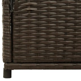 Armário de arrumação para jardim 105x55x113 cm vime PE castanho