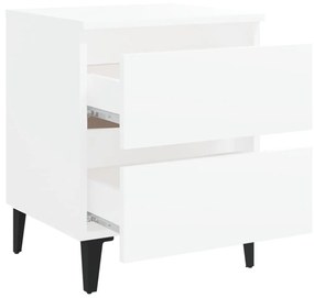 Mesa de cabeceira 40x35x50 cm contraplacado branco