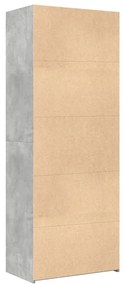 Armário alto 70x42,5x185 cm derivados madeira cinzento cimento