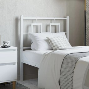 Cabeceira de cama 75 cm metal branco