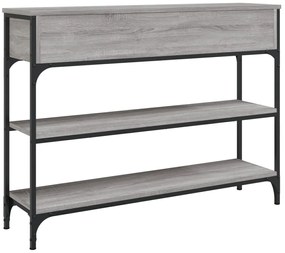 Mesa consola 100x25x75 cm derivados de madeira cinzento sonoma