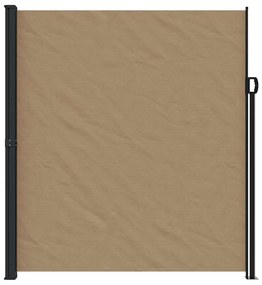 Toldo lateral retrátil 220x600 cm cinzento-acastanhado