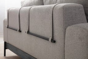 Sofá de 3 Lugares Eti – Cinzento – 220 cm x 98 cm x 78 cm