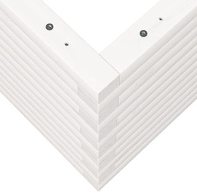 Vaso/floreira de jardim 90x60x45,5 cm pinho maciço branco