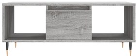 Mesa de centro 90x50x36,5 cm derivados madeira cinzento sonoma