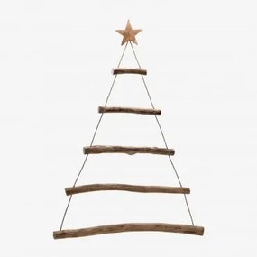 Árvore De Natal Para Parede Em Madeira De Teca Esmeray Castanho Madeira - Sklum