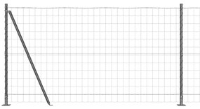 Cerca Euro com 7 postezinhos flanged, 1,2 x 10 m, em aço galvanizado