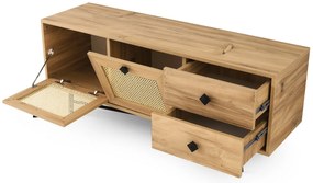 Móvel TV Hapsiyas – Carvalho Preto – 140 cm x 60 cm x 40 cm