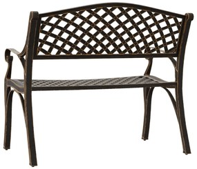 Banco de jardim 102 cm alumínio fundido bronze