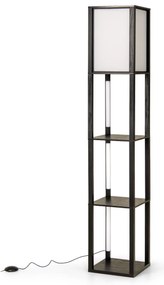 Candeeiro de pé com 3 níveis, LED com brilho ajustável em 3 níveis para sala de estar ou quarto 29 x 29 x 163 cm Preto
