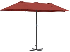 Guarda-sol de Jardim Terracota 380 x 196 x 235 cm