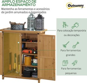 Armário de Jardim em Madeira com Teto Galvanizado – Armoire Bois – Nat