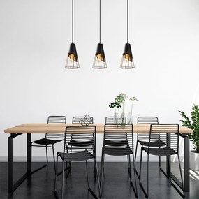 Candeeiro de Teto Sivani Tel – Preto – 67 x 17 cm