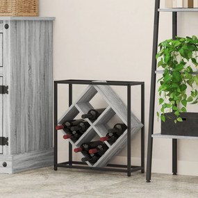 Estante de Vinho Cinza Sonoma 51x18x52,5 cm Madeira Industrializada