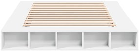 Estrutura de cama 150x200 cm derivados de madeira branco