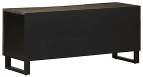Móvel de TV 105x33x46 cm madeira de mangueira maciça preto