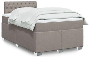 Cama boxspring c/ colchão 120x190cm tecido castanho-acinzentado