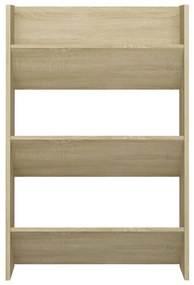Sapateira de parede 60x18x90 cm contraplacado carvalho sonoma