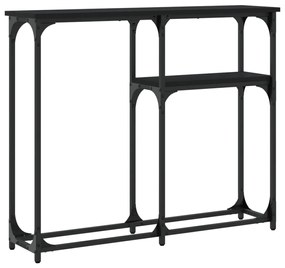 Mesa consola 90x22,5x75 cm derivados de madeira preto