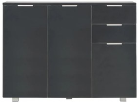 Aparador 107x35x80,5 cm preto brilhante