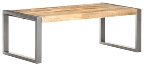 Mesa de centro 110x60x40 cm madeira de mangueira áspera