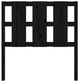 Cabeceira de cama 105,5x4x100 cm pinho maciço preto