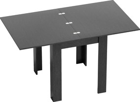 HOMCOM Mesa de Jantar Extensível para 4-6 Pessoas em Madeira e Aço, 140x80x77.5 cm, Preto | Aosom Portugal