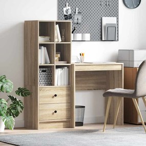 vidaXL Mesa com Armazenamento 2 pcs Carvalho Sonoma 70 x 40 x 76 cm