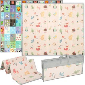 AIYAPLAY Tapete de Brincar para Bebés Acolchoado Dobrável Reversível e Impermeável 176,5x148x1 cm Multicor | Aosom Portugal