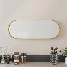 Espelho de parede 15x40 cm oval dourado