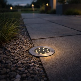 Conjunto de 6 projetores de solo em aço com LED IP65 solar - Terry