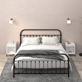 vidaXL Mesas de cabeceira 2 pcs 40x35x50 cm branco brilhante
