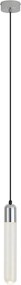 Candeeiro Pendente Art Deco Cromado com Vidro Canelado IP44 - Walcott